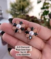 AD Diamond Silver And Rose Gold Tops Earrings Catalog
